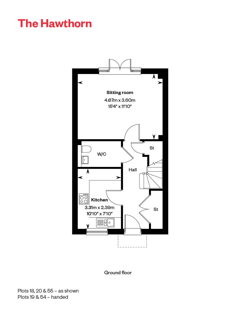 The Hawthorn GF Floor Plan Ingatestone Grove, Essex