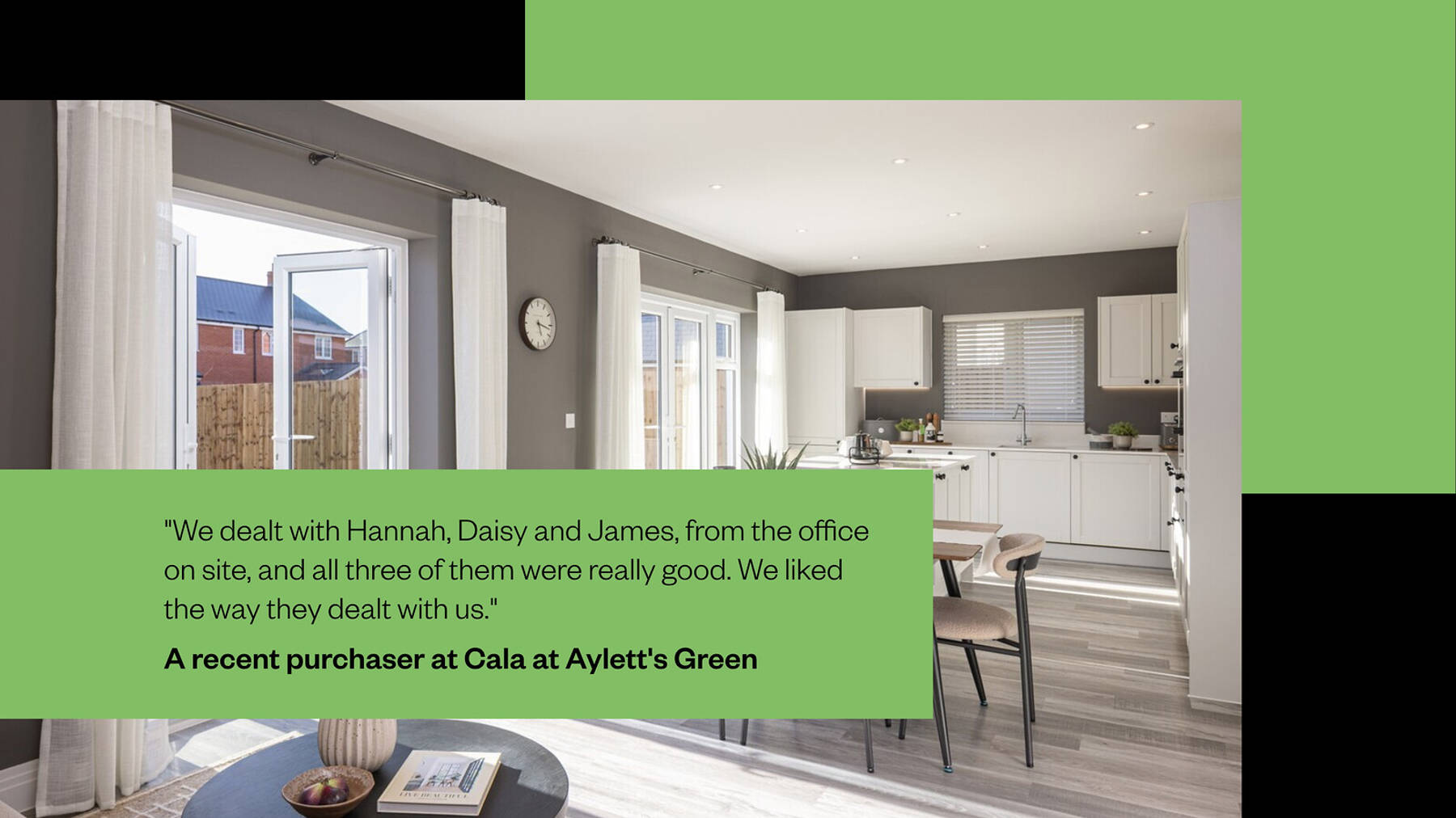 Aylett's Green Testimonial