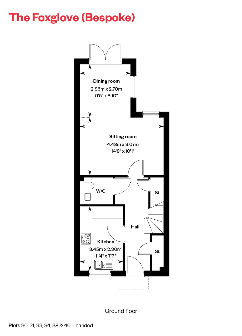 The Foxglove Bespoke GF Floor Plan Ingatestone Grove, Essex
