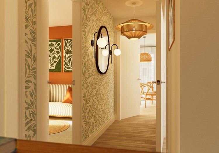 Hale Apartment Hallway CGI Waterbeach, Cambridge