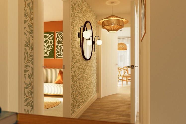 Hale Apartment Hallway CGI Waterbeach, Cambridge