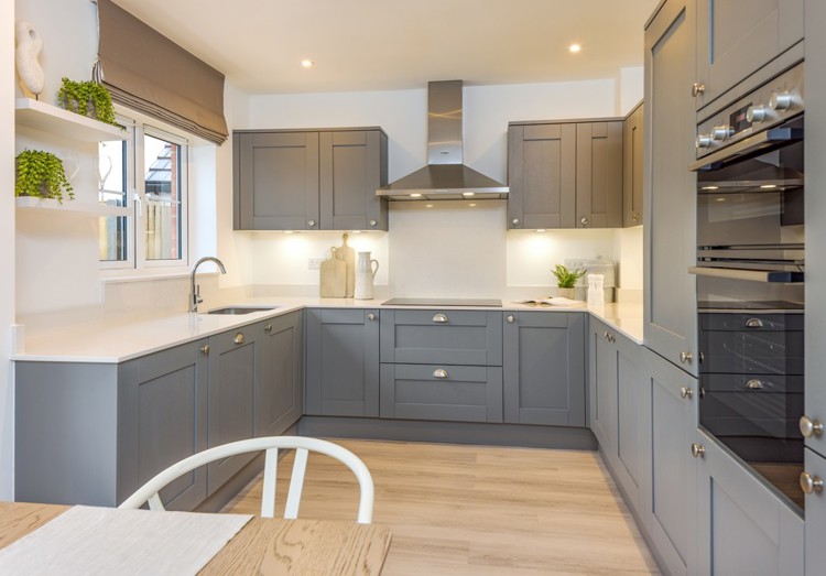 4 bed home kitchen in the poplar at The Oaks Wivelsfield