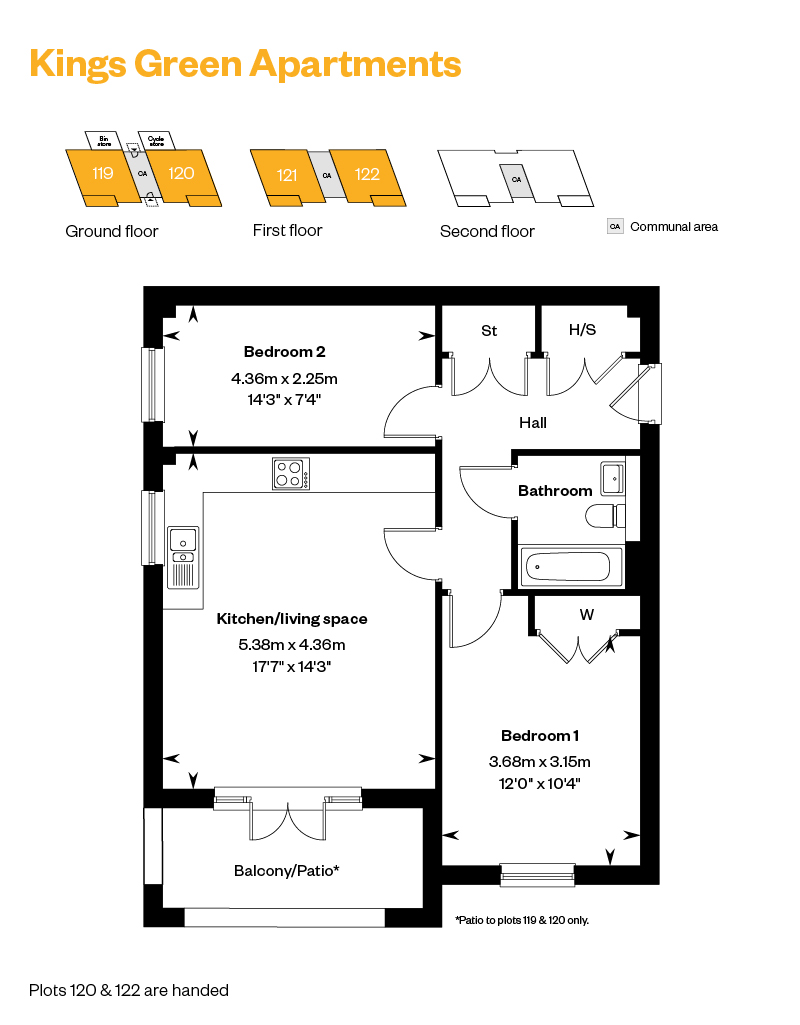 Plot 119 122 Apartment Block C Floorplans Edmund Park