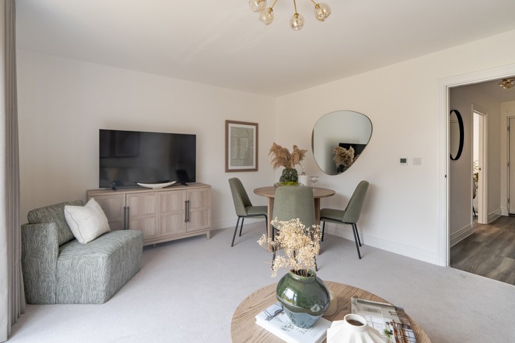 Bayberry plot 16 living room, 2 bedroom house for sale in Bicester