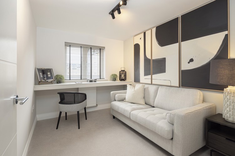 Bedroom of house for sale at Worting Park. New homes for sale in Basingstoke