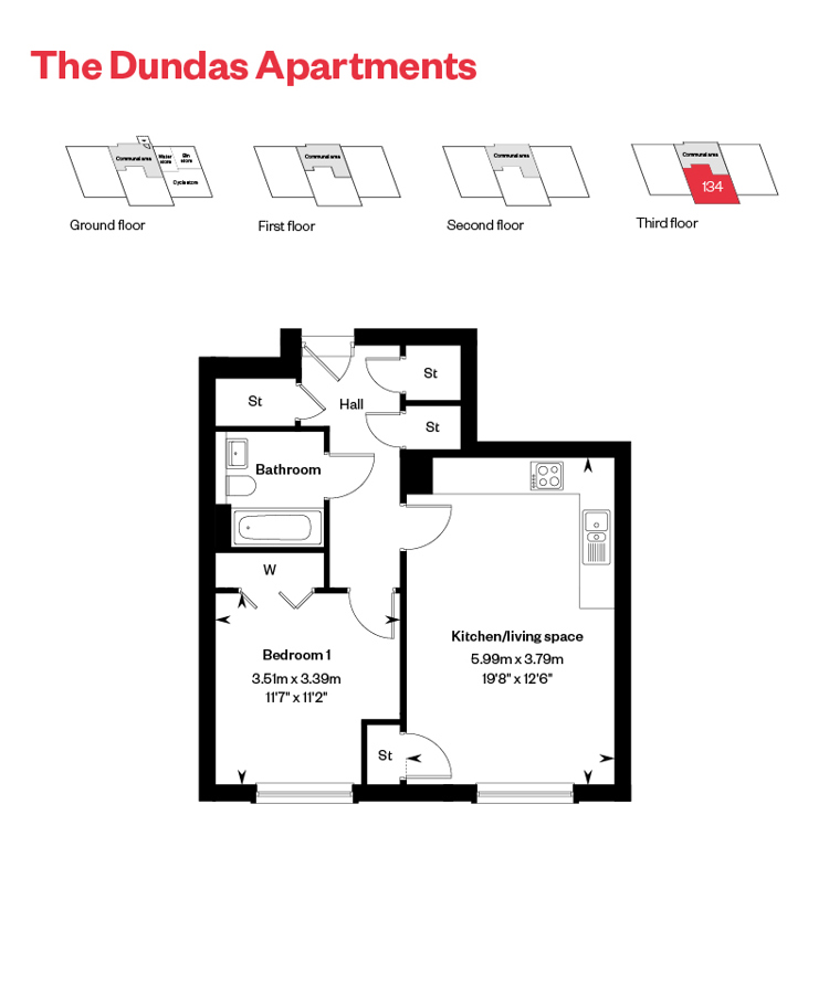 Rosebery Wynd - Dundas Apartment Floor Plan - Plot 134