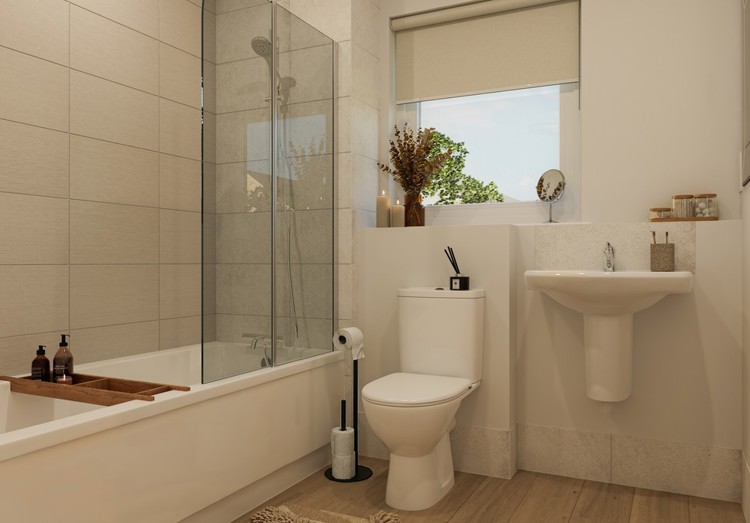 Hale Apartment Bathroom CGI Waterbeach, Cambridge