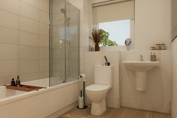 Hale Apartment Bathroom CGI Waterbeach, Cambridge