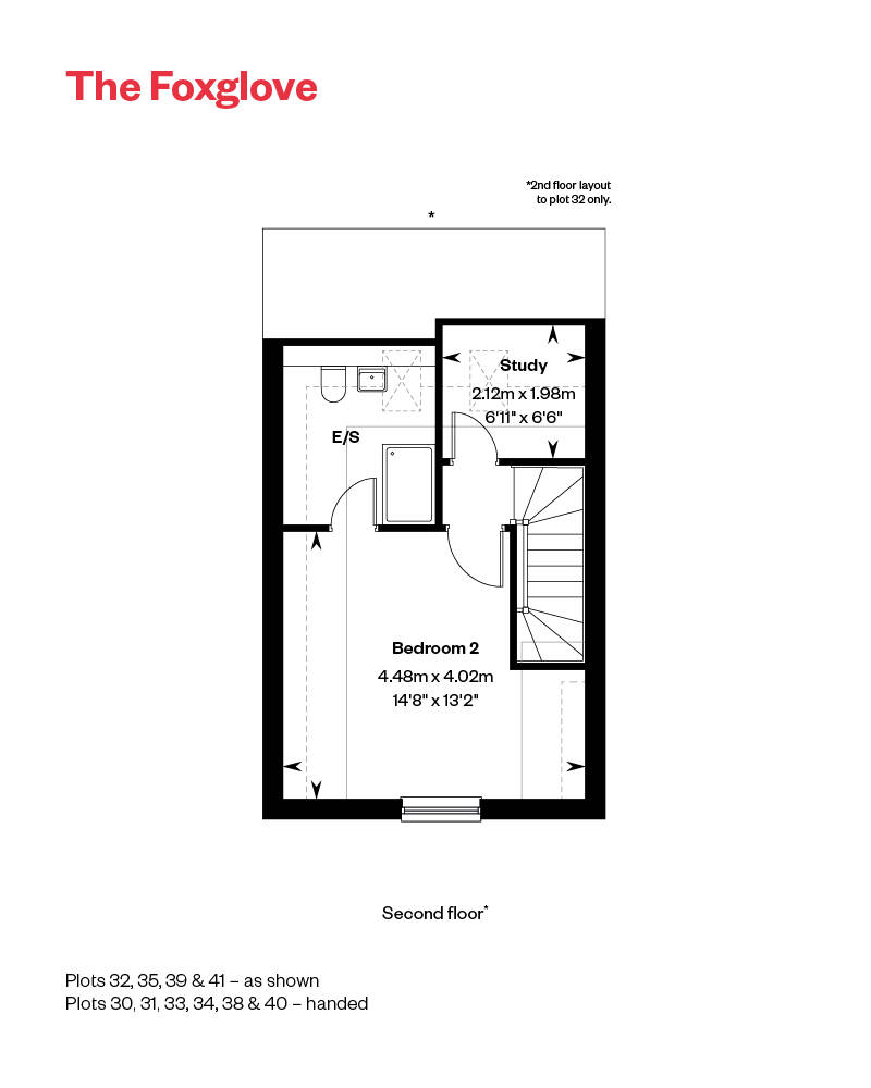 The Foxglove Plot 32 SF Floor Plan Ingatestone Grove, Essex