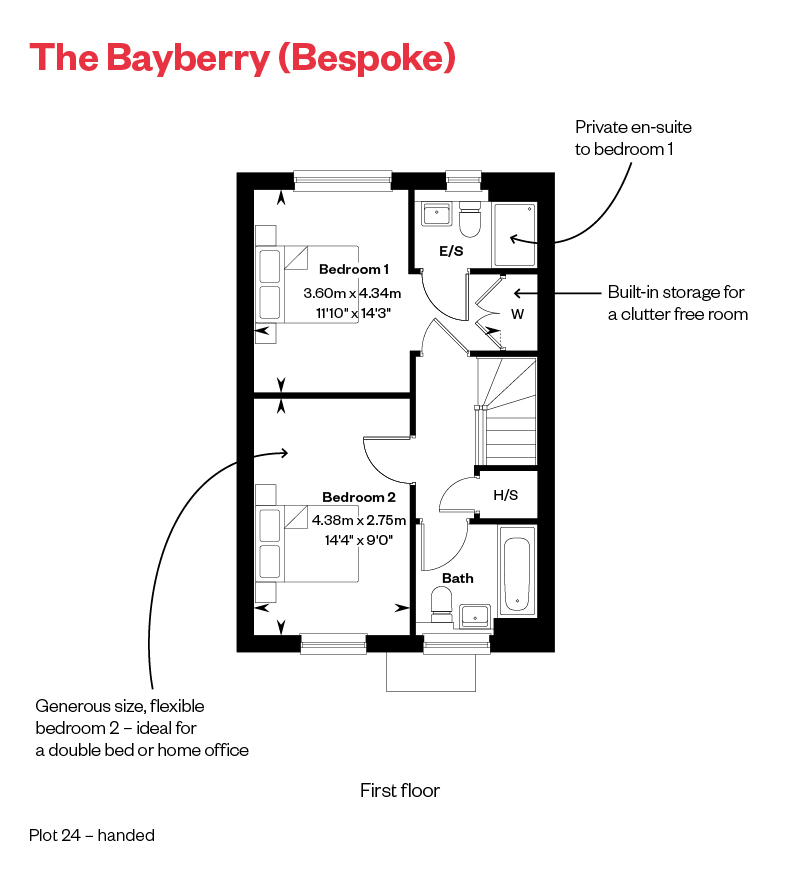 Bayberry FF Annotated Floor Plan Ingatestone Grove, Essex