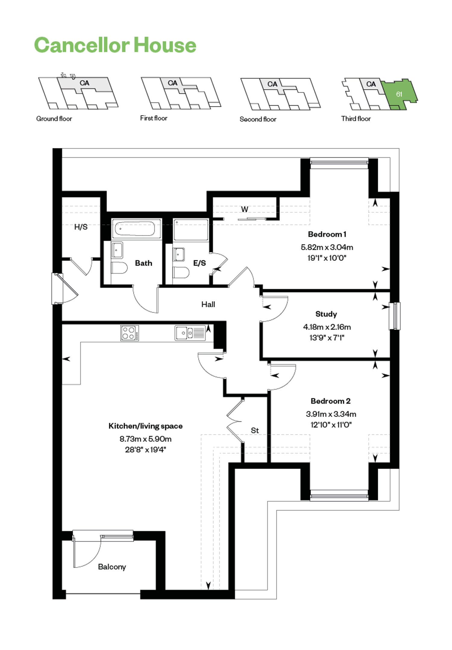 7770875 CALA SOUTH Kings Barton Cancellor House Apartments Plot 61 Web Floorplans 800X1200