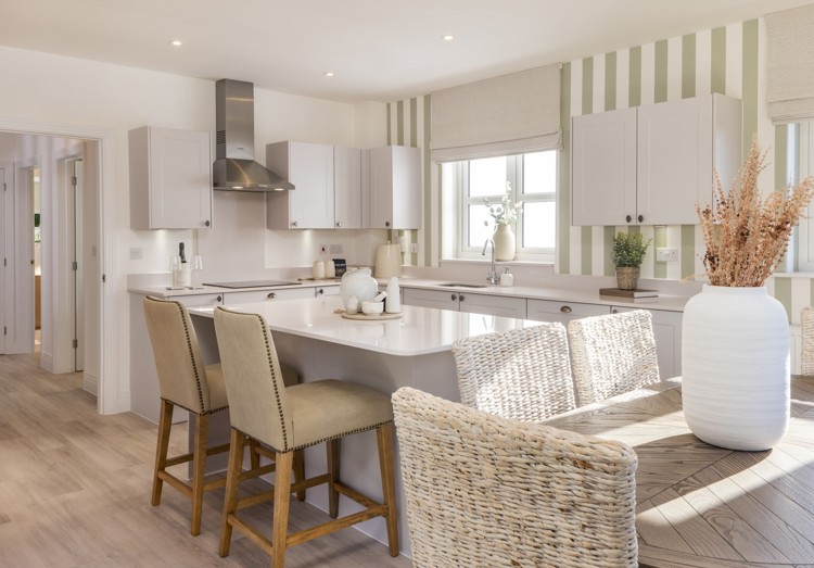 The Rowan, Langmead Place kitchen with an island