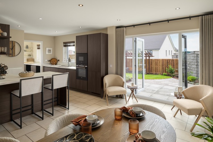 The Brodie Kitchen and dining area in Woodhurst Milltimber 