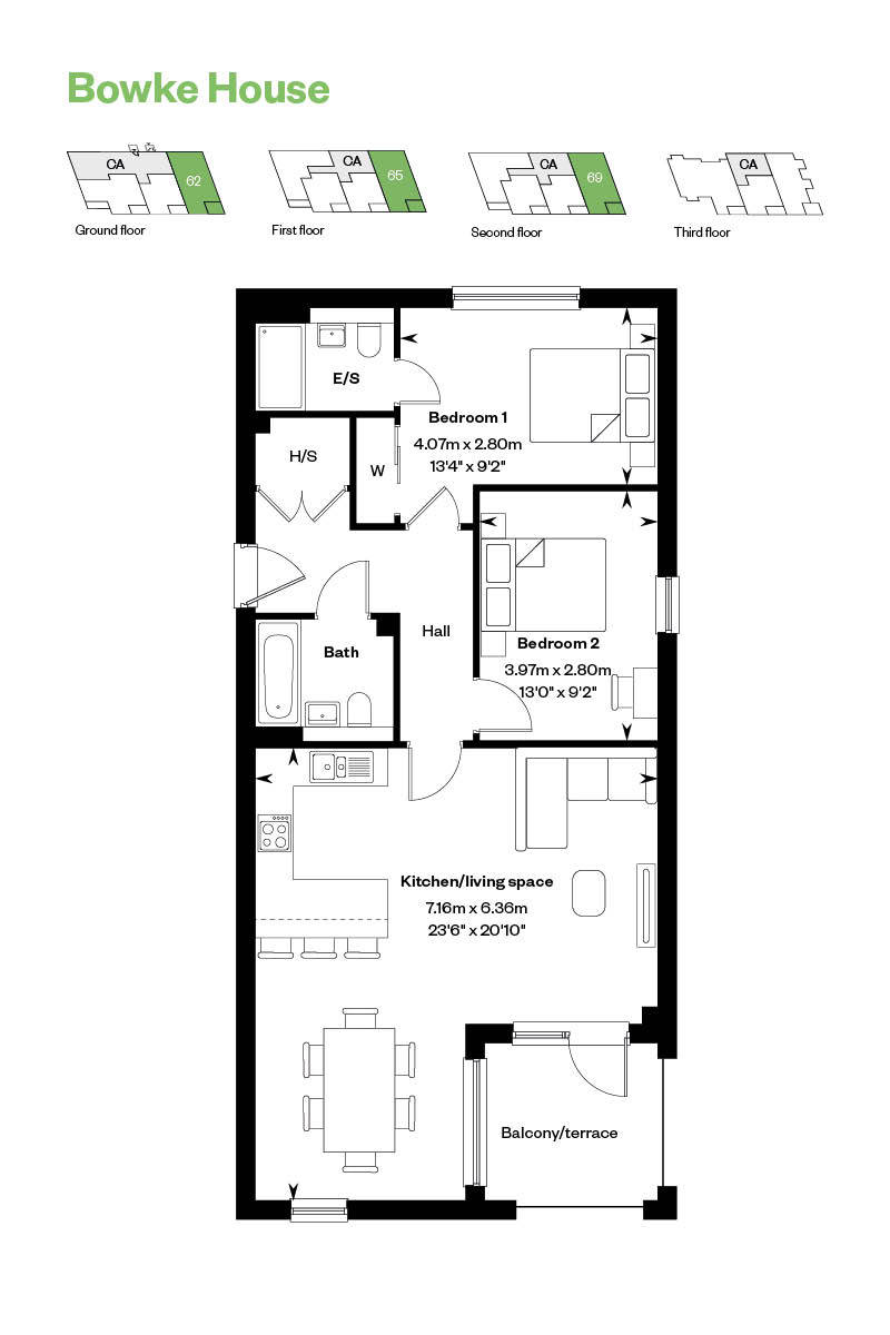Floorplan of Bowke House, home for sale in Winchester