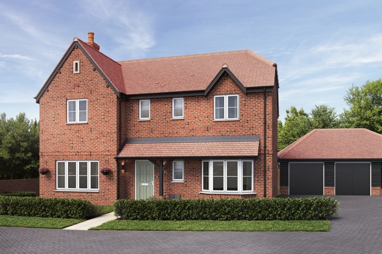 Computer Generated Image of house for sale at Worting Park. New homes for sale in Basingstoke