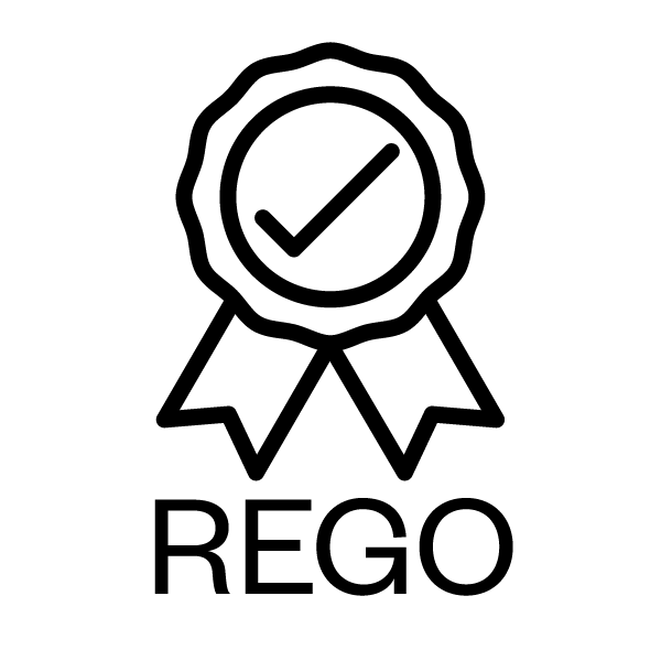 Sustainability Achievement REGO Certification Black