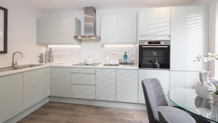 Kitchen of house for sale at Worting Park. New homes for sale in Basingstoke