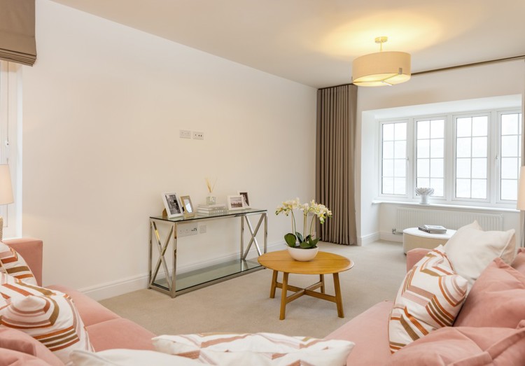 4 bed home living room at the Oaks Wivelsfield