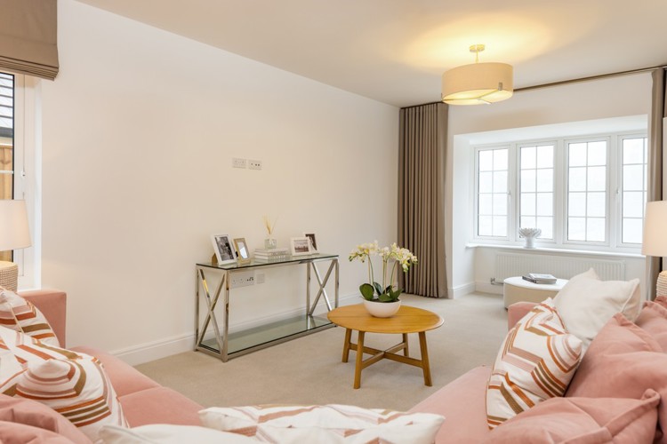 4 bed home living room at the Oaks Wivelsfield