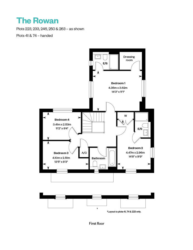 First floor of The Rowan, house for sale at Oakwood Park, Wimborne