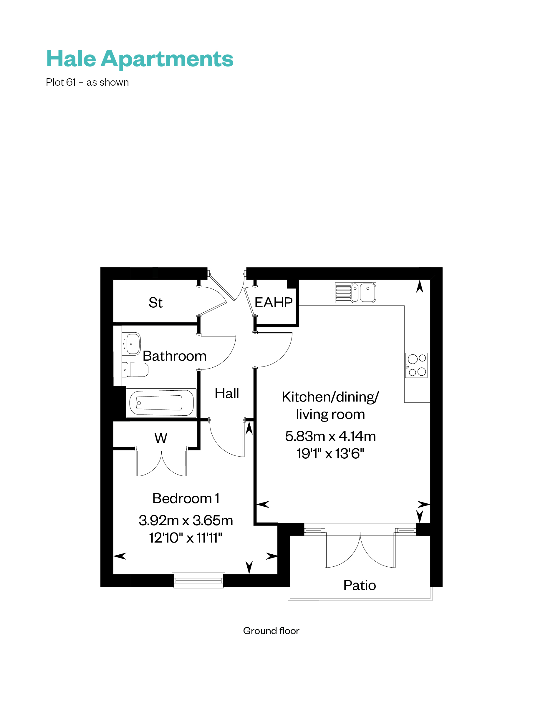 Hale Apartments_plot 61 floor plan_Cala at Waterbeach 