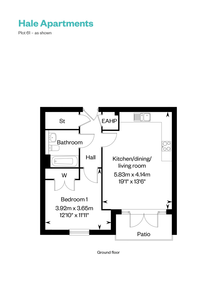 Hale Apartments_plot 61 floor plan_Cala at Waterbeach 