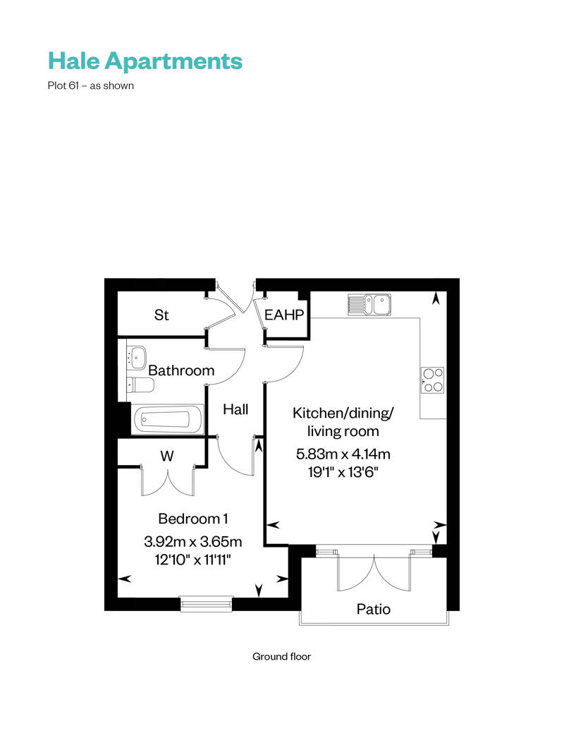 Hale Apartments_plot 61 floor plan_Cala at Waterbeach 
