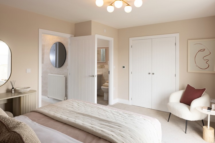 The Gloster bedroom1 Built-In Wardrobe & Ensuite Cala At Waterbeach, Cambridgeshire