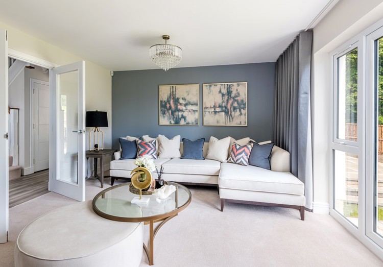 5 bedroom showhome | formal lounge with French doors to rear garden 