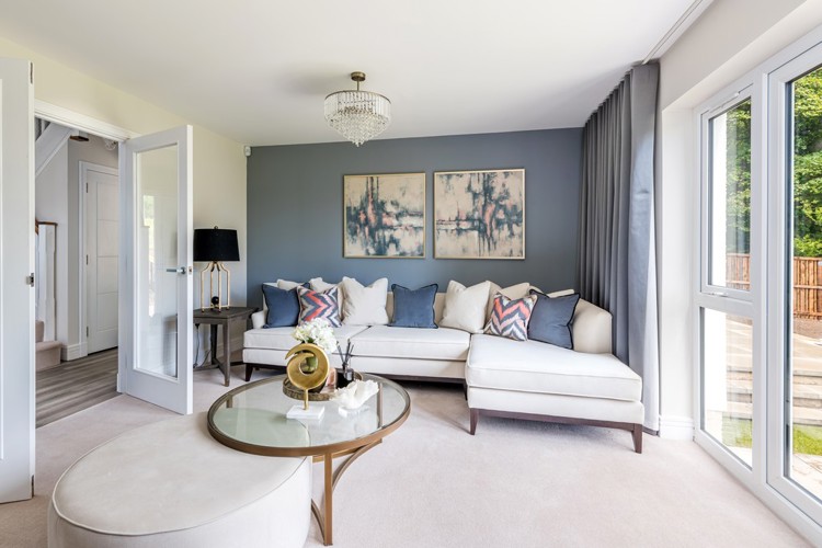 5 bedroom showhome | formal lounge with French doors to rear garden 