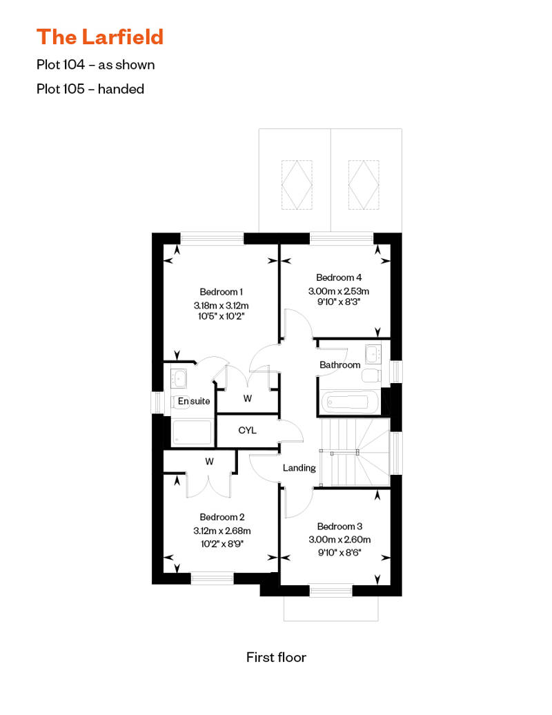The Larfield FF ASHP Floor Plan