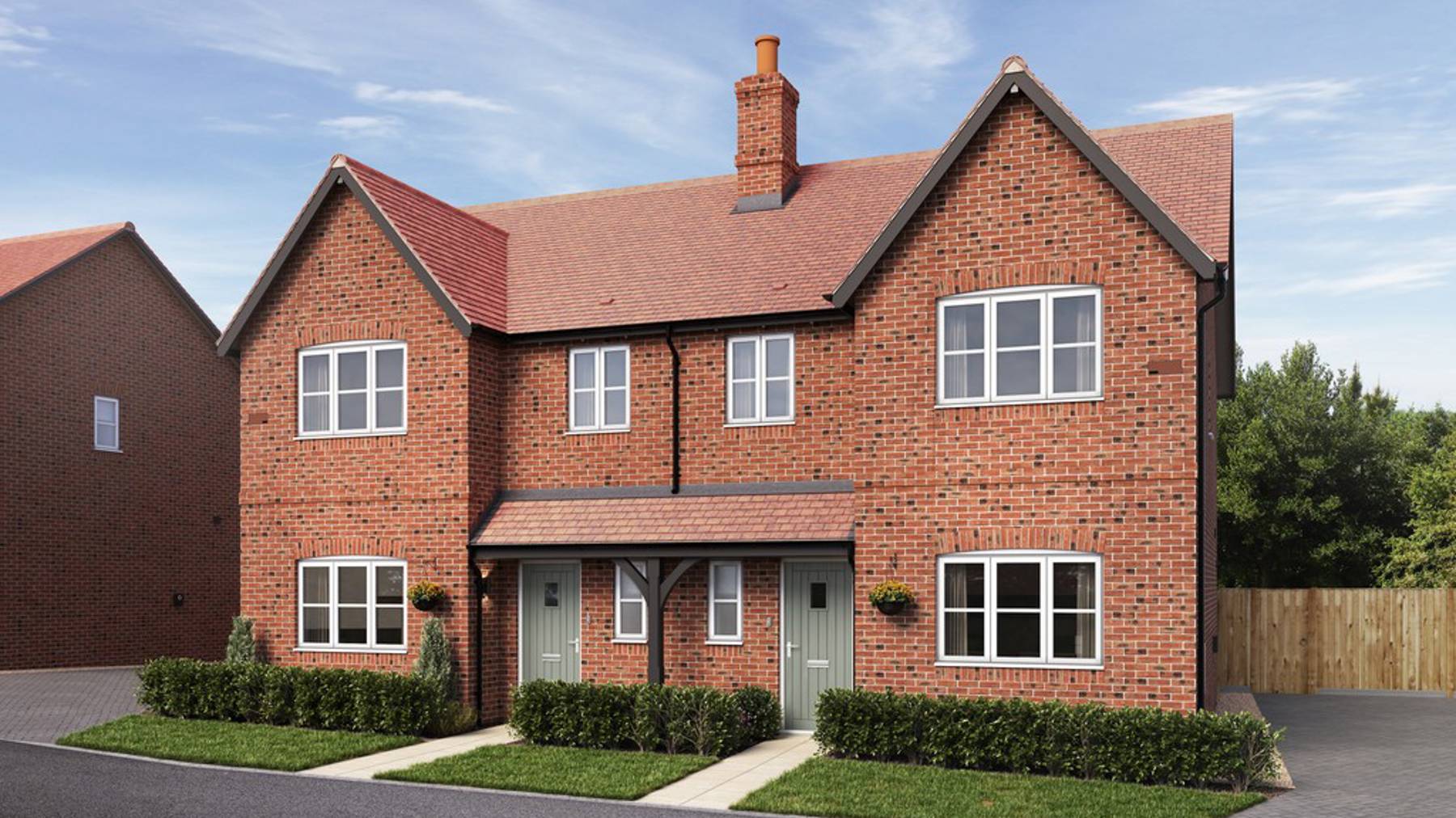 Computer Generated Image of house for sale at Worting Park. New homes for sale in Basingstoke