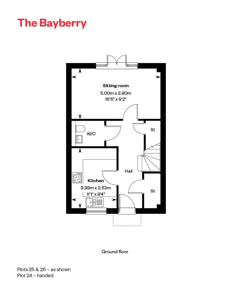 The Bayberry GF Floor Plan Ingatestone Grove, Essex