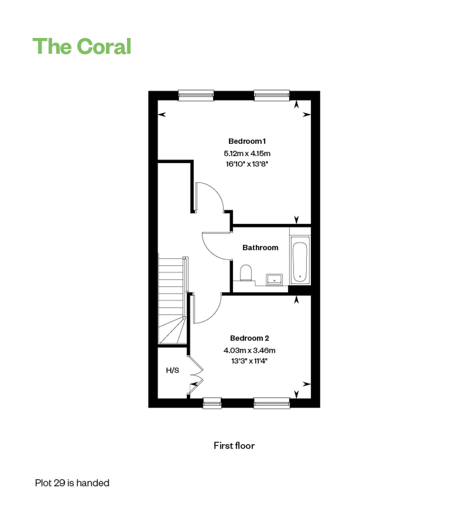 The Coral Floor Plan FF Randall Fields, Stotfold