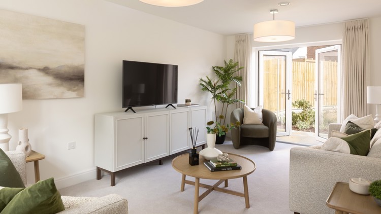 Living room of house for sale at Worting Park. New homes for sale in Basingstoke