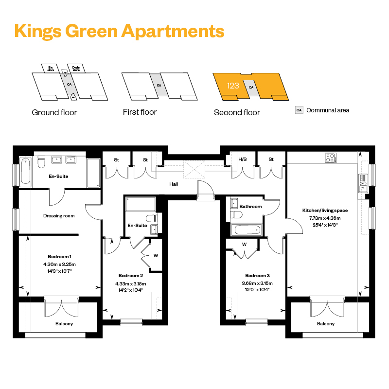 Plot 123 Apartment Block C Floorplan Edmund Park