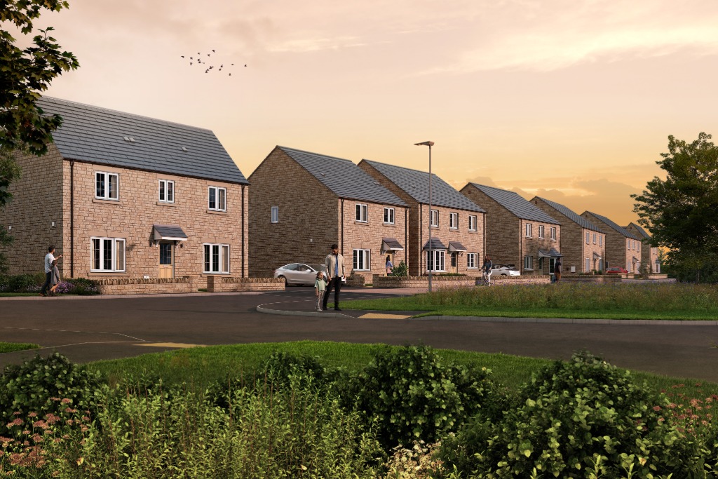 Millstone Green, CGI Street Scene 4