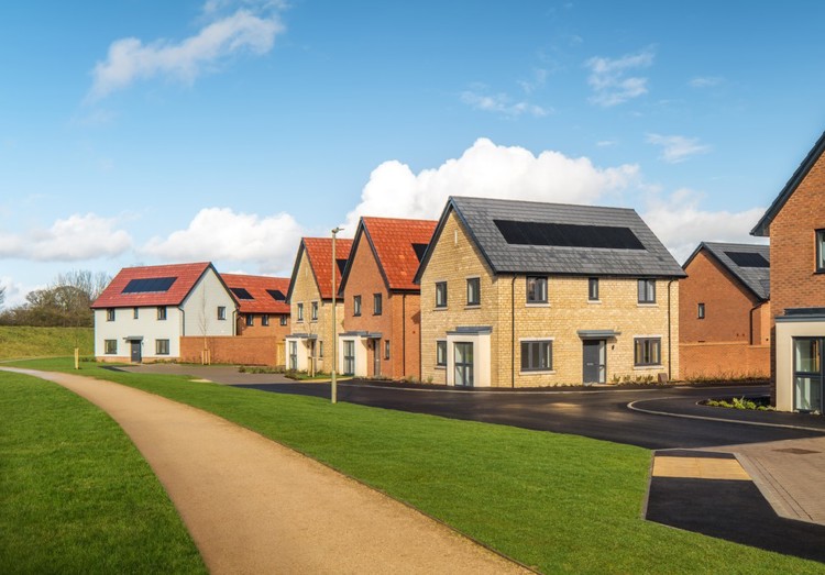 Street scene photography of new homes for sale at Cross Trees Park, Shrivenham