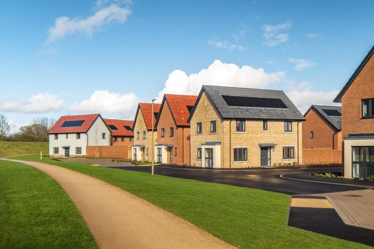 Street scene photography of new homes for sale at Cross Trees Park, Shrivenham
