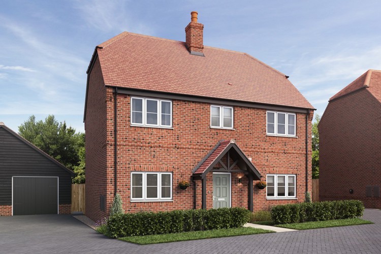 Computer Generated Image of house for sale at Worting Park. New homes for sale in Basingstoke