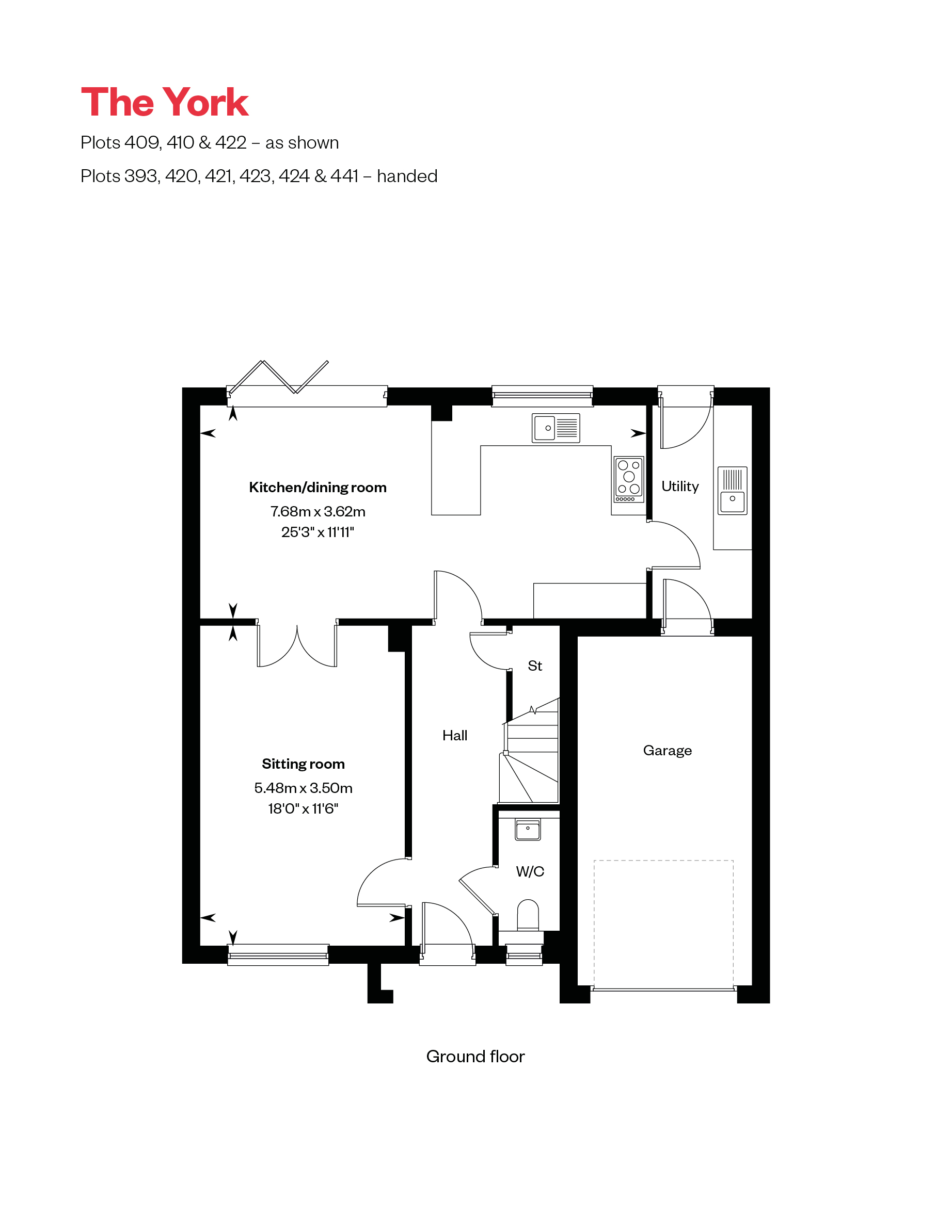 York Ground Floor floorplan at Cross Trees Park, Shrivenham