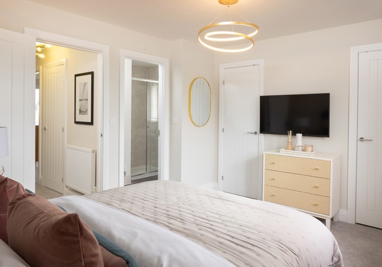 Cala at Hampton Lakes: The Hulsfield - bedroom 1, wardrobe & en suite