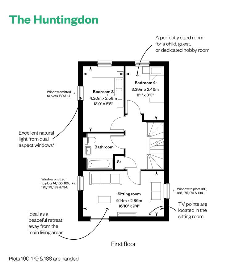 The Huntingdon Annotated Floor Plan FF Netherhall Gardens, Cambridge