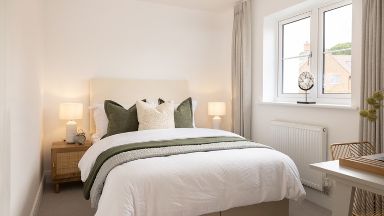 Bedroom of house for sale at Worting Park. New homes for sale in Basingstoke