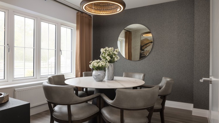 Dining room of house for sale at Worting Park. New homes for sale in Basingstoke