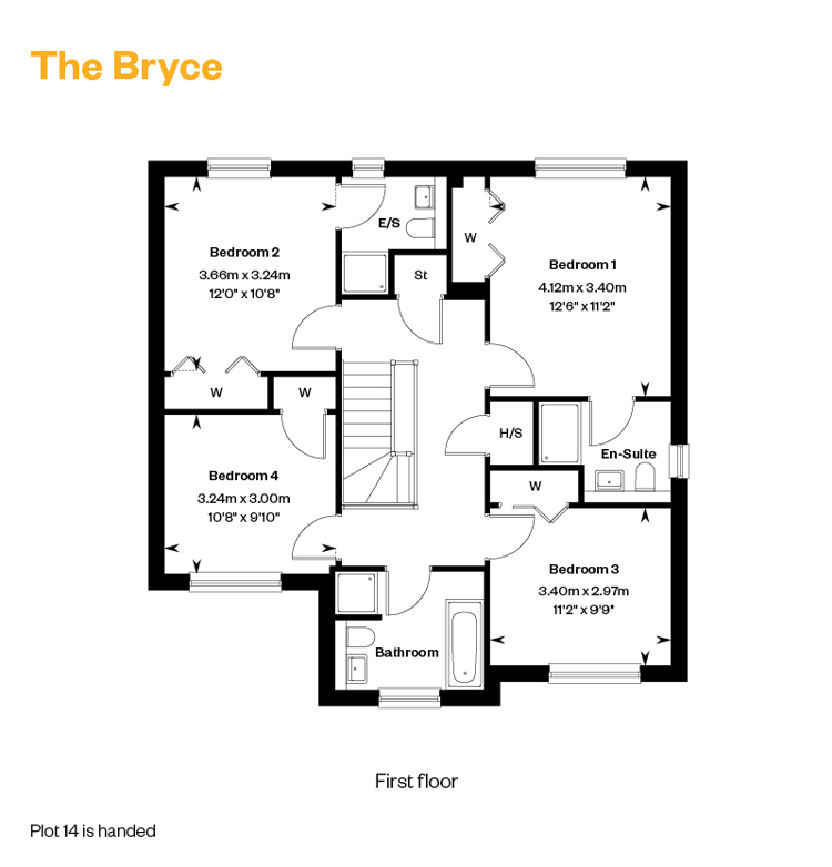 The Bryce house type, first floor 