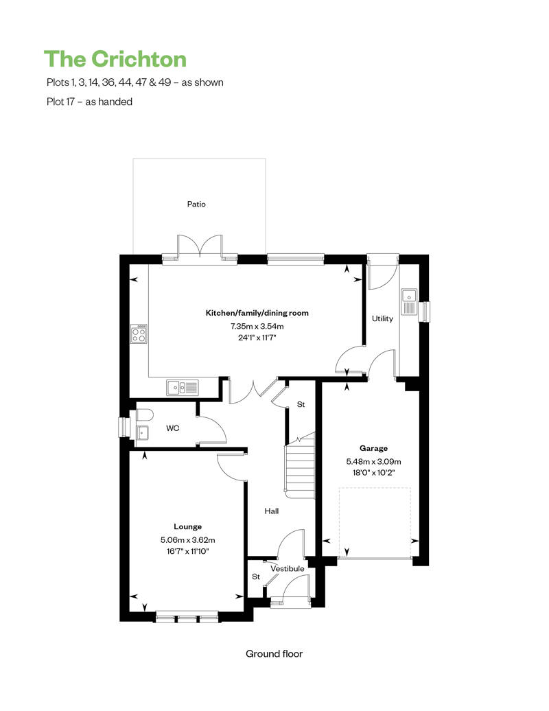 Crichton ground floor floorplan