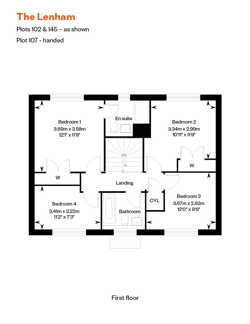 The Lenham FF ASHP Floor Plan
