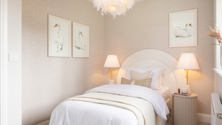 Bedroom of house for sale at Worting Park. New homes for sale in Basingstoke