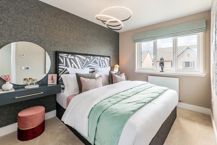 3 bedroom showhome | light-filled generous bedroom with fitted wardrobes as standard 